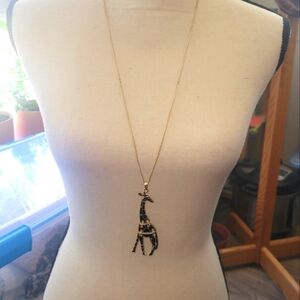 Gold Giraffe Pendant Necklace
